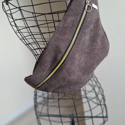 Sac banane en velours babette