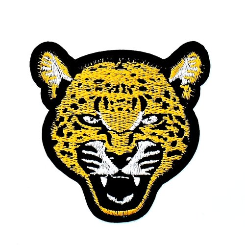 Ecusson brodé tigre 8,4 cm patch thermocollant