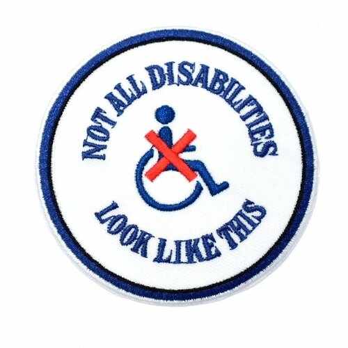 Patch handicap invisible, tous les handicaps ne se voient pas, écusson brodé thermocollant