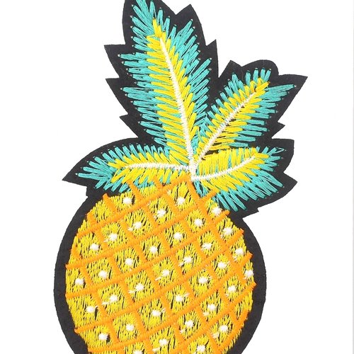 Patch ananas, écusson thermocollant fruit exotique, 9 cm, customisation de vêtements