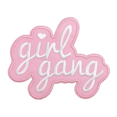 Patch girl gang, patch thermocollant girl power, 11 cm,