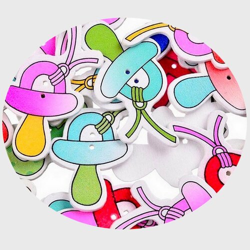 Grands Boutons Tetines Boutons En Bois Bebe Pour Customisation Projet Couture Scrapbooking 4 8 Cm 2 Trous Un Grand Marche