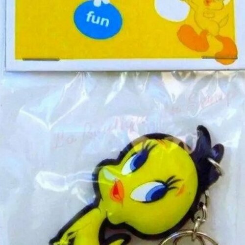 Porte-clés avec mousqueton titi, bijou de sac personnage titi, porte-clés officiel, cartoon enfants, 9 cm