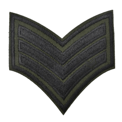 Patch 3 chevrons armée, applique brodé galon militaire, patch thermocollant pour customisation de vêtements 7 cm 2,75&quot;