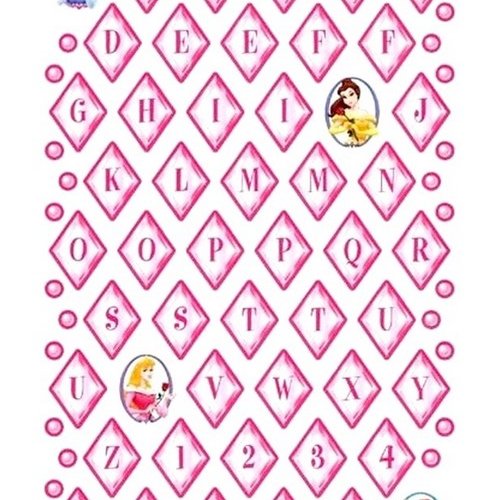 Grande planche de stickers alphabet princesses disney sandylion 31 x 20 cm scrapbooking carterie créative home déco