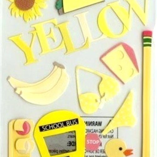 Stickers 3d goodies jaunes jolee's scrapbooking carterie créative