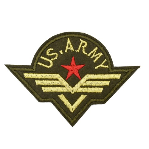 Patch brodé us army, patch galon 3 chevrons, écusson thermocollant armée 10 cm