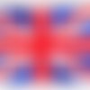 Ecusson brodé drapeau angleterre union jack  patch thermocollant 6,5 cm