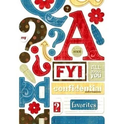 Stickers alphabet chronicles,  stickers sandylion  32 x 14 cm scrapbooking carterie créative home déco