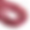 10 perles rondes de rubis à facettes 4/4,5mm