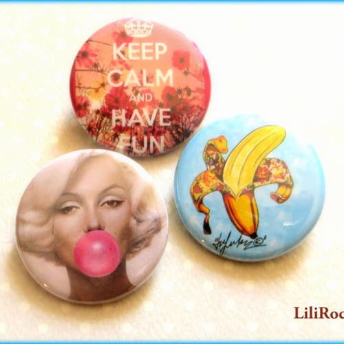 "keep calm and have fun......! " histoire courte en 3 badges........! 