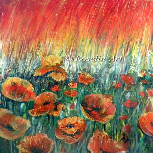 Carte Postale Coquelicots Peinture Un Grand Marche