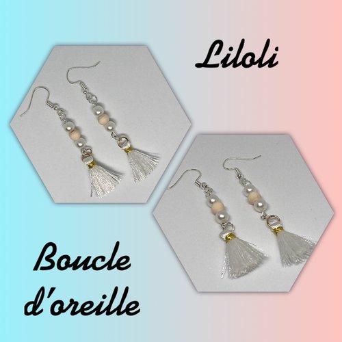 Boucle d’oreille pompon