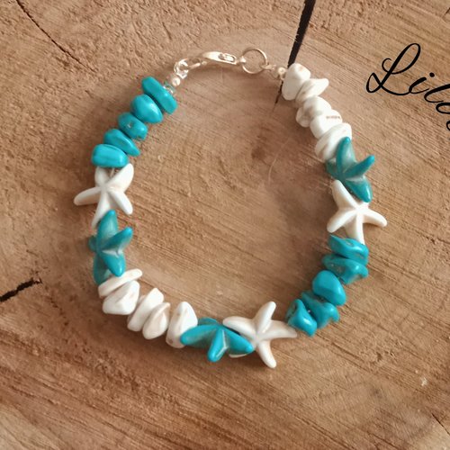 Bracelet fantaisie en perles acryliques