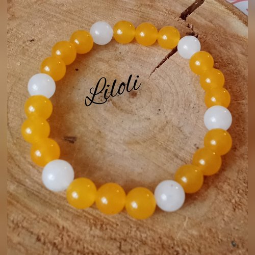 Bracelet élastique en perle naturelle