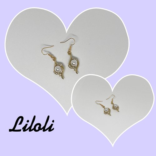 Boucle d’oreille perle nacrée