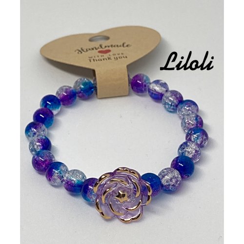 Bracelet bleu et violet