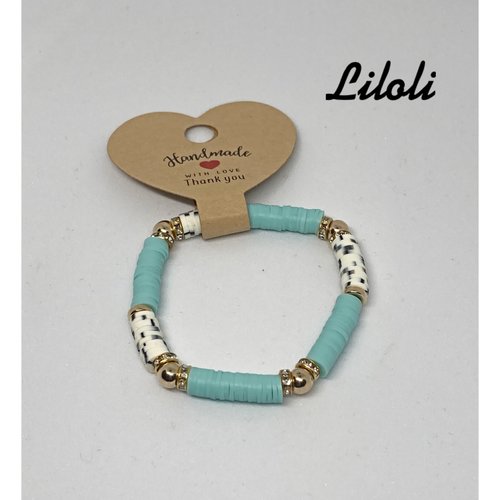 Bracelet perles hieshi bleu turquoise