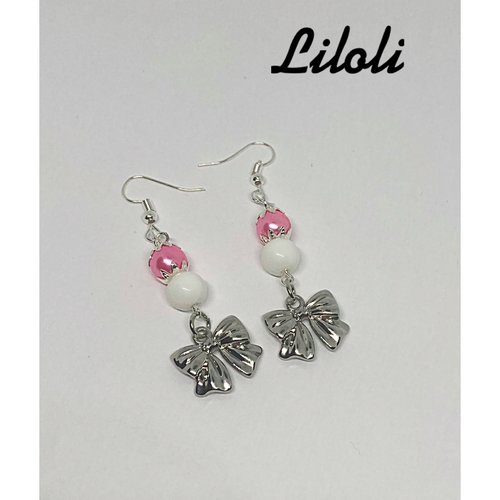 Boucles d’oreilles nacré rose