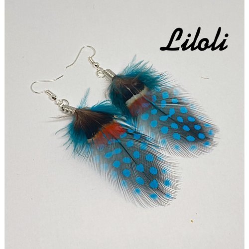 Boucle d’oreille plume