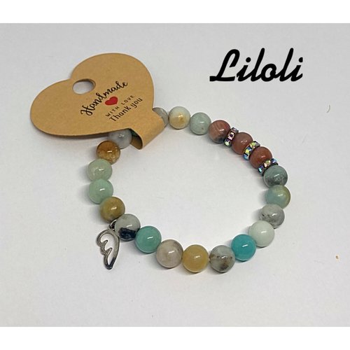 Bracelet perles naturelles amazonite