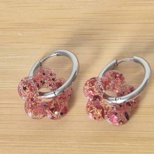 Boucles d'oreilles- pampilles donuts dorée