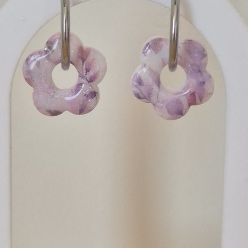 Pampilles fleurs interchangeables motif fleurs