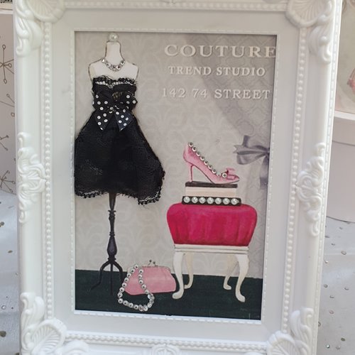 Tableau robe shabby chic