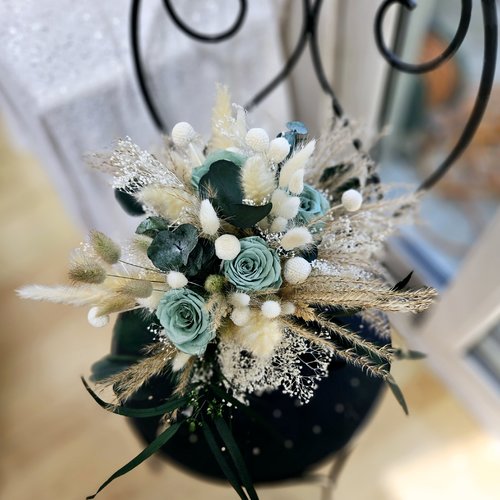 Bouquet de mariée fleurs sechees