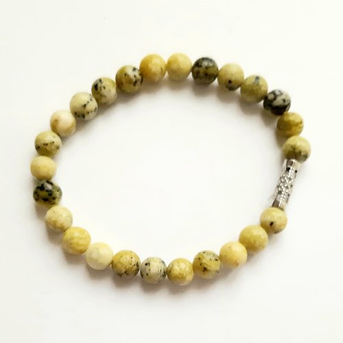 Bracelet perles en pierre minérale pour femme