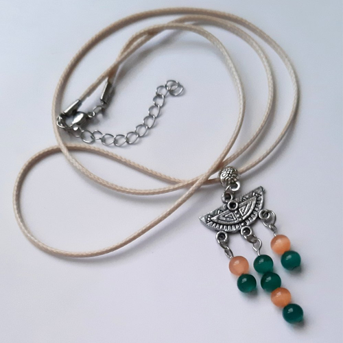 Collier Vide Porte-Pierre En Cordon De Coton Ciré - Lot De 2, Réglable - Pour Création Bijoux DIY Homme Et Femme
