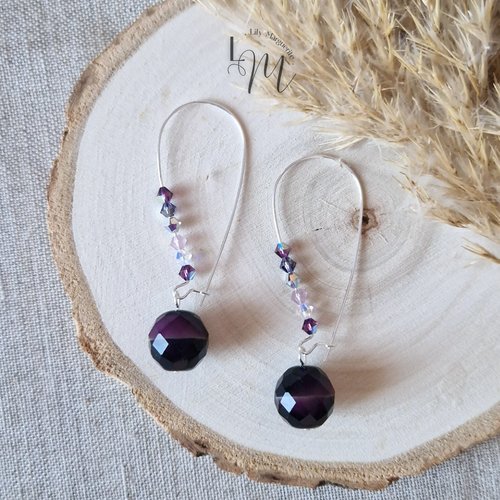 Boucles d'oreilles - purple -