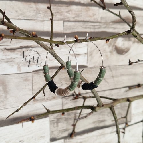 Boucles d'oreilles créoles sunny three