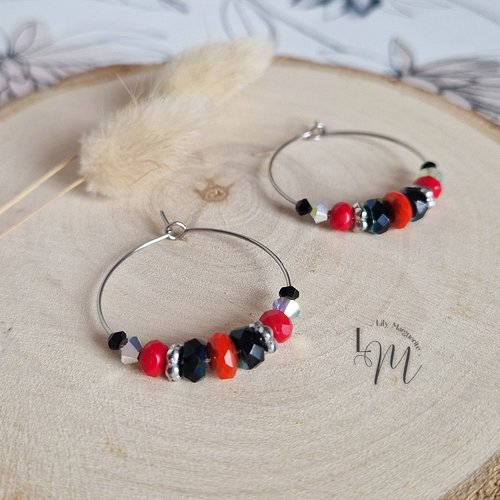Boucles d'oreilles créoles agathe