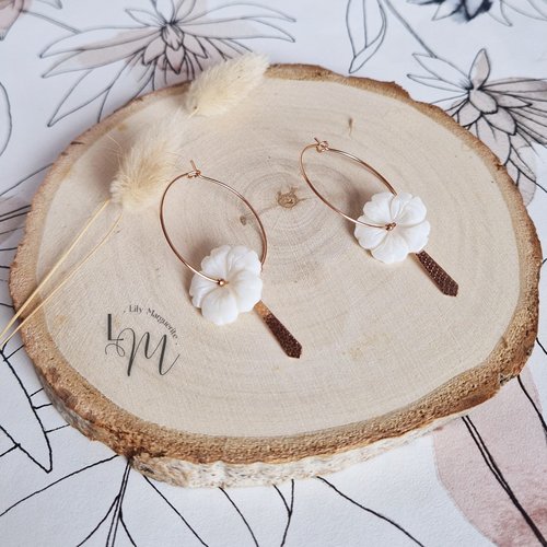 Boucles d'oreilles créoles alba
