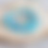 Bracelet - mixed - 3 rangs - turquoise -  beige - argenté