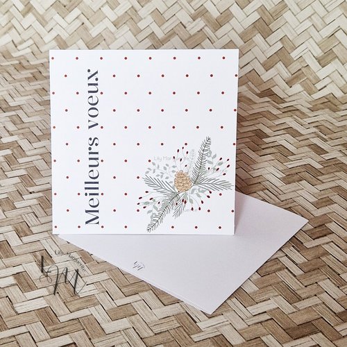 Carte double / meilleurs voeux / texte personnalisable