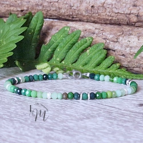 Bracelet - inaya - vert  - argenté
