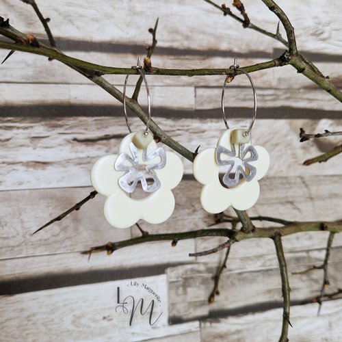 Boucles d'oreilles créoles fleurianne