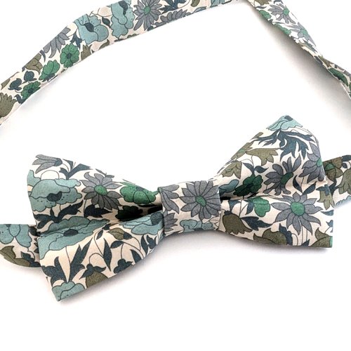 Noeud papillon liberty poppy and daisy vert feuillage