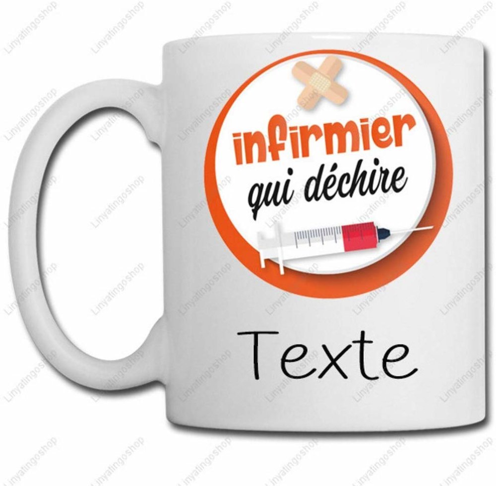 Mug Infirmier Qui Dechire Personnalisation Cadeau Original Noel Anniversaire Remerciement Cadeaux Un Grand Marche