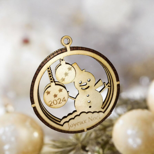 Suspension de noël en bois