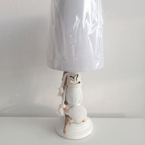 Lampe en bois flotté /coquillages  - hauteur  40 cm