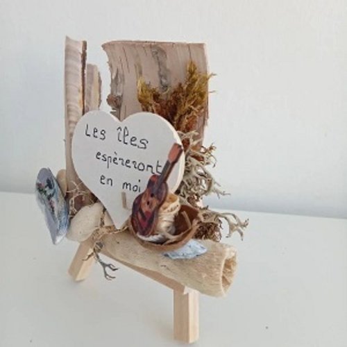Décoration chrétienne exotique "les iles espèreront en moi"