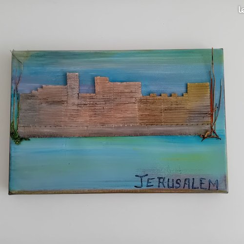 Tableau mixte - murailles de jérusalem ( old city)