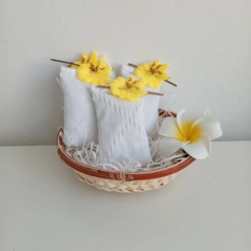 Sac de lavande parfumée avec motif exotique