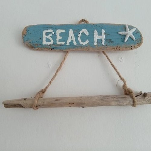 Porte papier toilette avec bois flotté " beach"