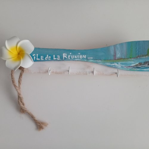 Porte clefs ou porte torchosn  murale ile de la réunion