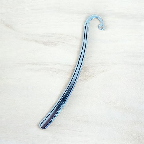 Marque-page en métal argenté – 11 × 2,5 cm