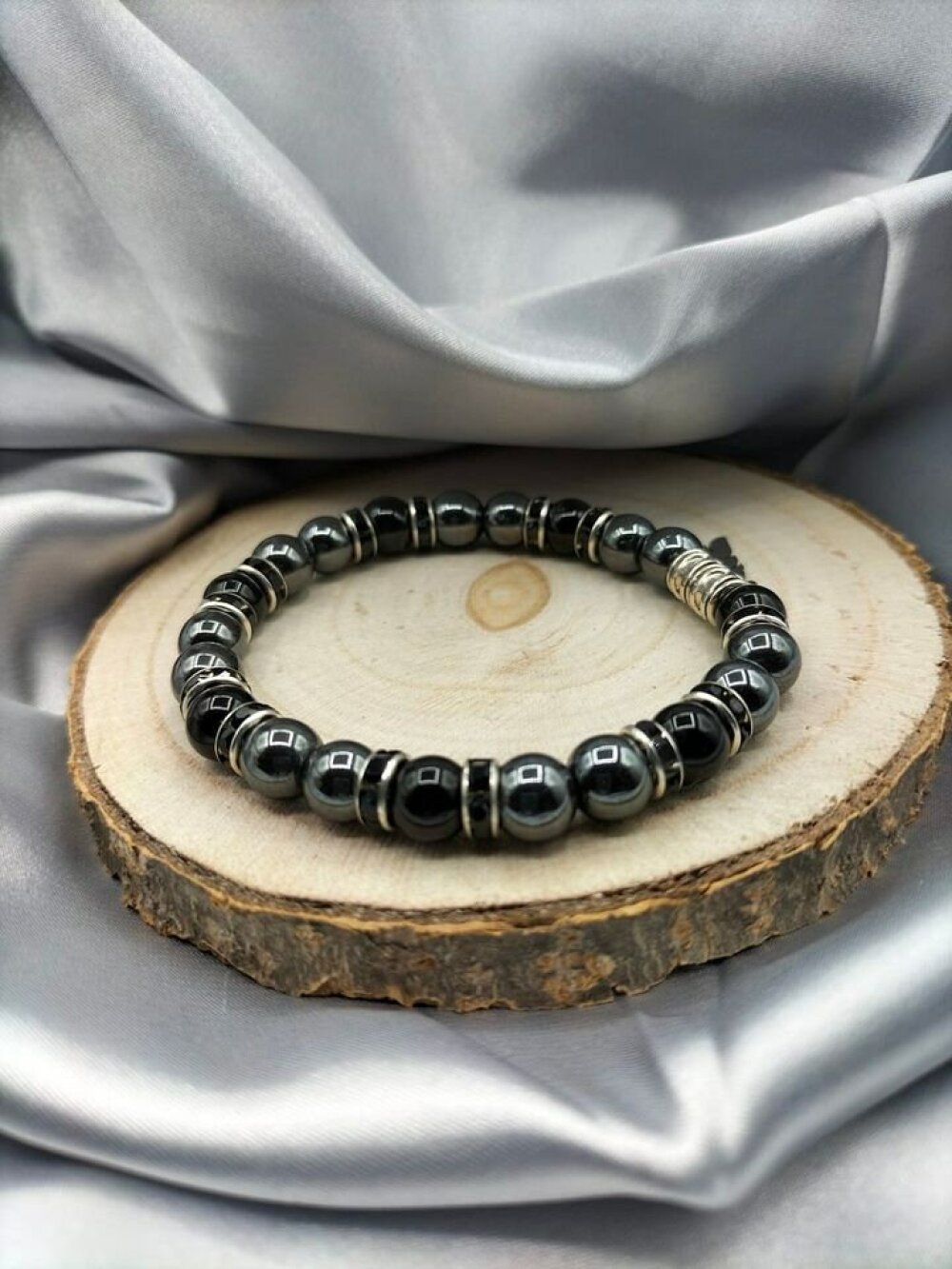 Bracelet homme - agate, hématite- pierres naturelles - fait main - Un grand  marché